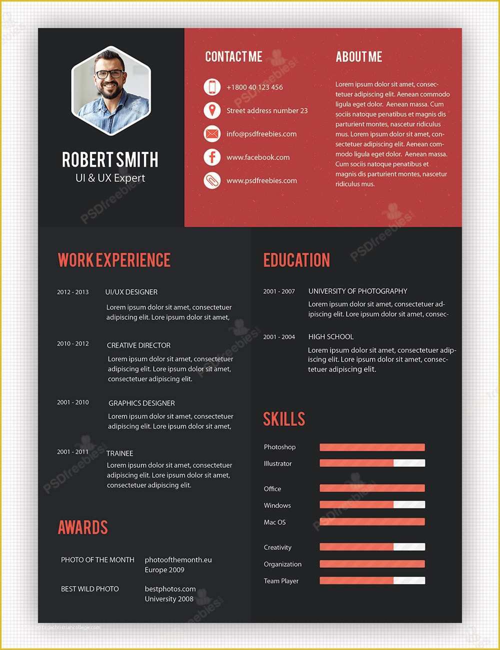 Unique Resume Templates Free Of Creative Professional Resume Template Free Psd