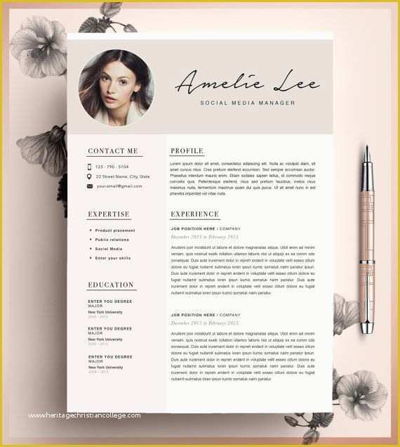 Unique Resume Templates Free Of Creative Resume Template Cv Template Instant by Cvdesignco