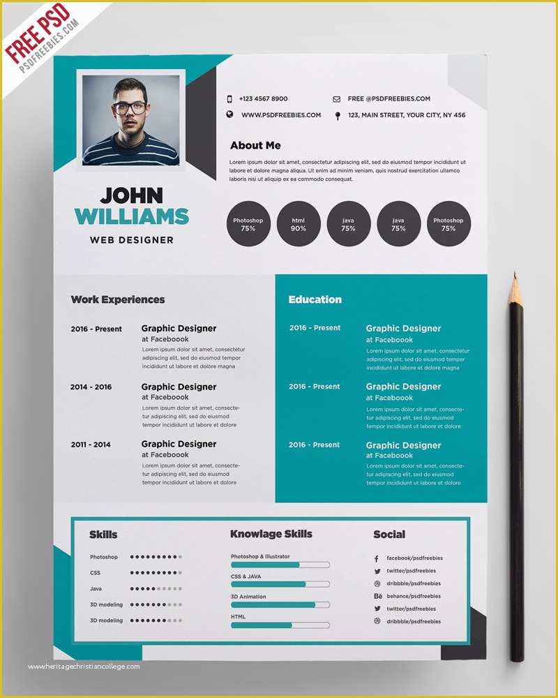 Unique Resume Templates Free Of Free Creative Resume Template Psd
