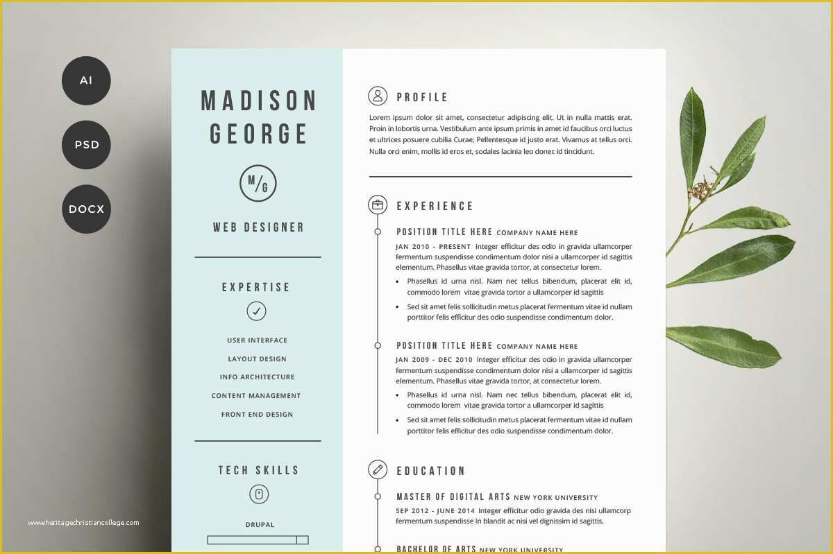 Unique Resume Templates Free Of Resume & Cover Letter Template Resume Templates On