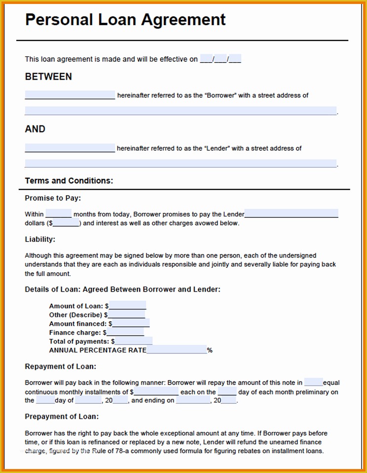 Unsecured Loan Agreement Template Free Of Loan Free Driverlayer Search Engine