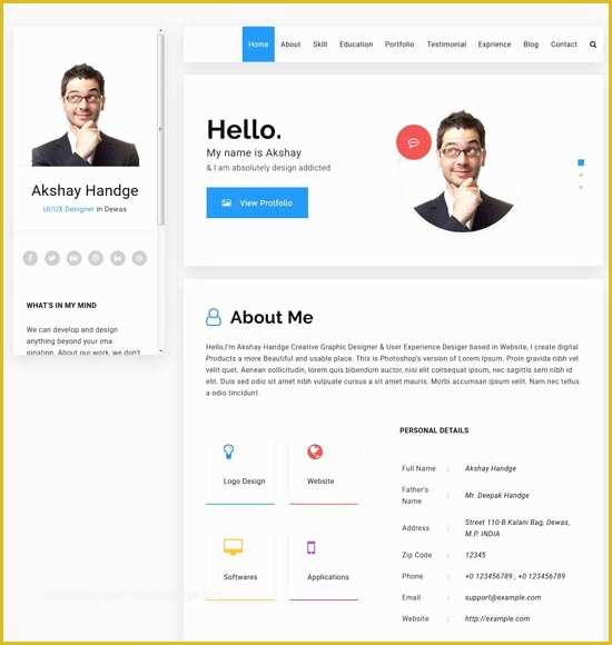 User Profile Website Template Free Of 50 Best Personal Website Templates Free & Premium
