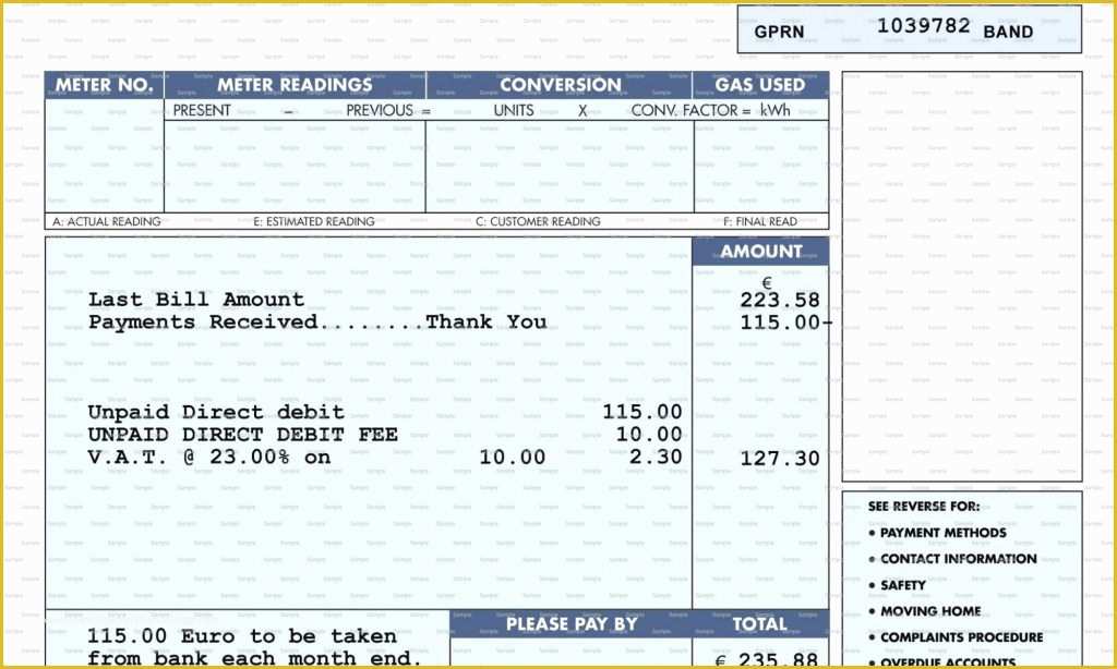 Utility Bill Template Free Download Of Fake Utility Bill Template