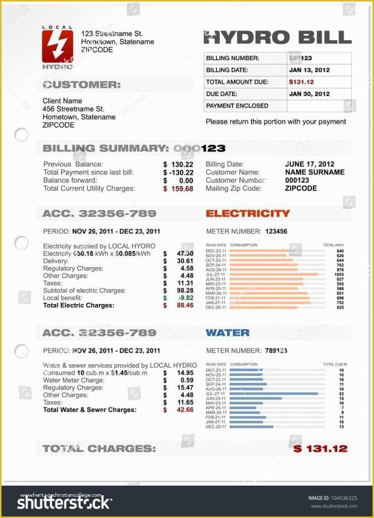 Utility Bill Template Free Download Of Fake Utility Bill Template Download Invoice