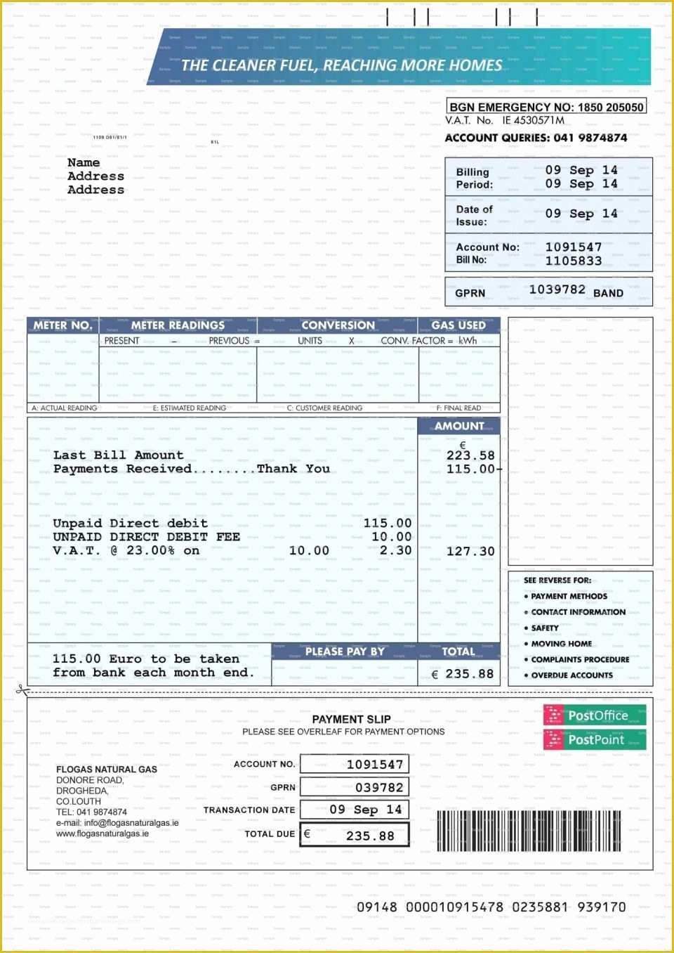 Utility Bill Template Free Download Of Fake Utility Bill Template