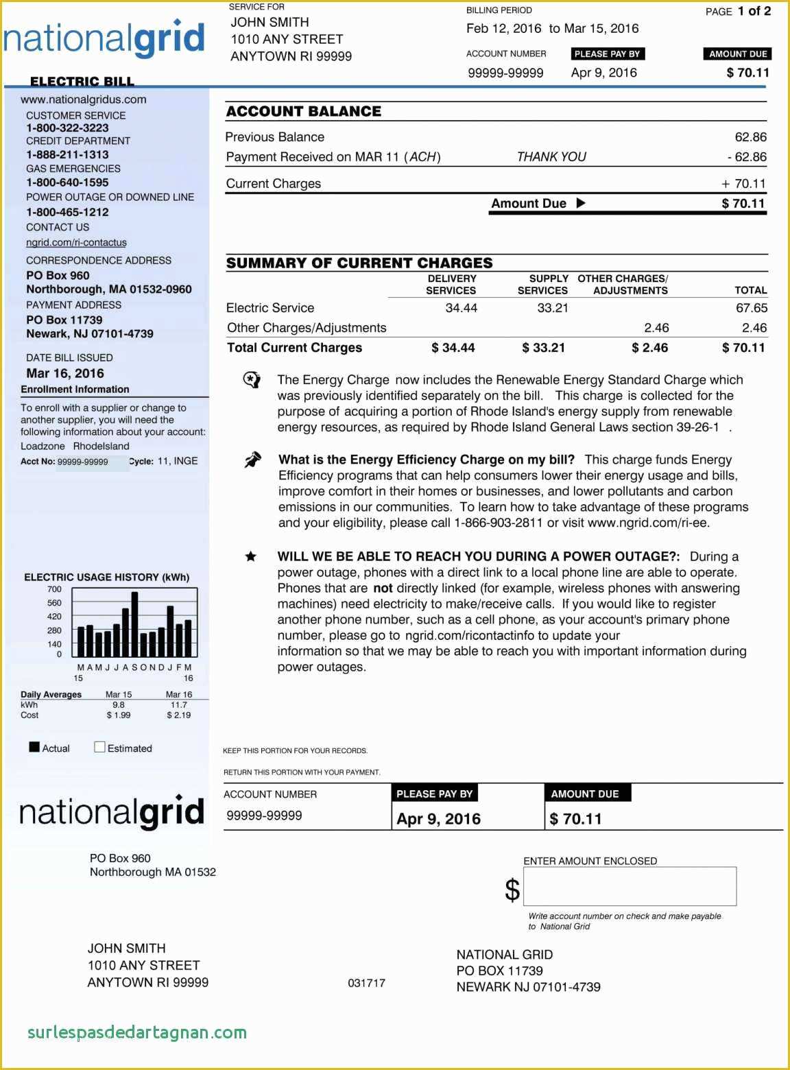 Make A Utility Bill Template