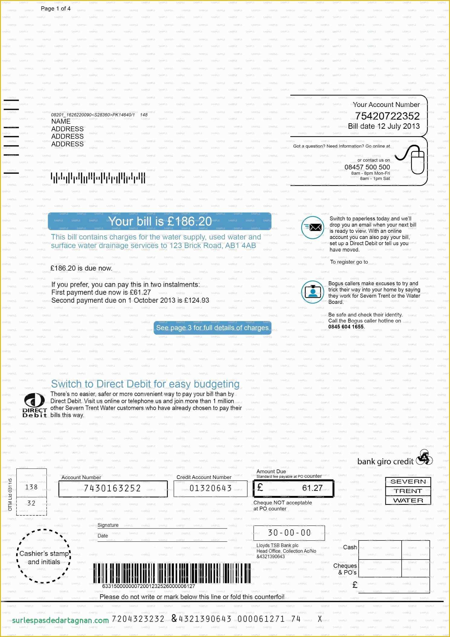 Utility Bill Template Free Download Of Utility Bill Template Free Download