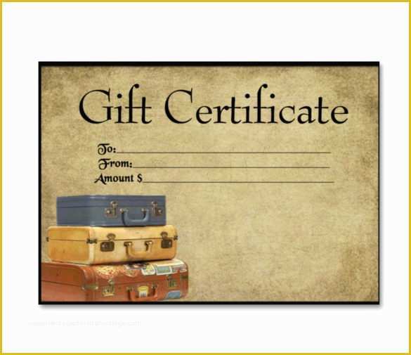 Vacation Gift Certificate Template Free Of 11 Travel Gift Certificate Templates Free Sample