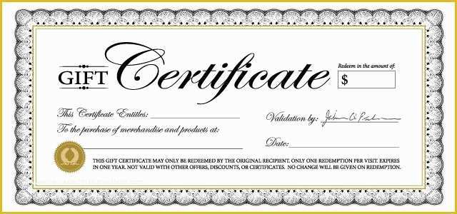 Vacation Gift Certificate Template Free Of 18 Gift Certificate Templates Excel Pdf formats