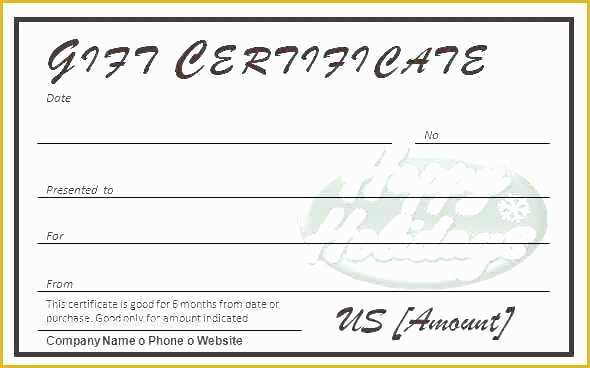 Vacation Gift Certificate Template Free Of Christmas T Certificate Template Word – Puebladigital