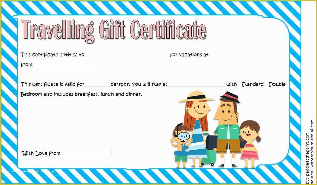 Vacation Gift Certificate Template Free Of Travel Gift Certificate Templates 10 Best Ideas Free