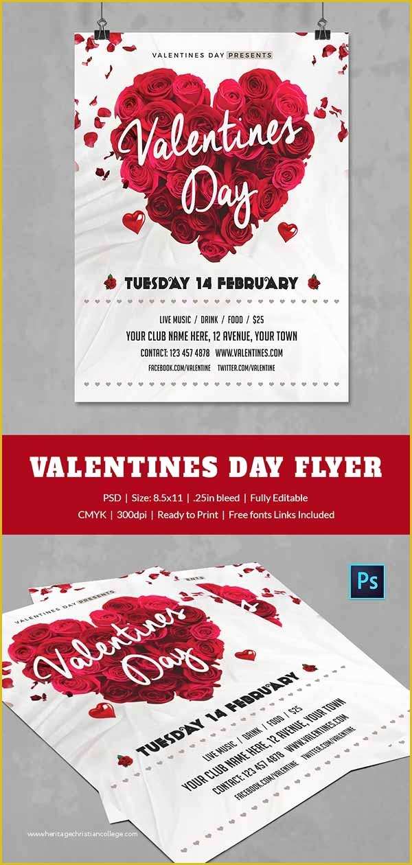 Valentine Flyer Template Free Of 25 Free Valentine S Day Templates Flyer Invitations