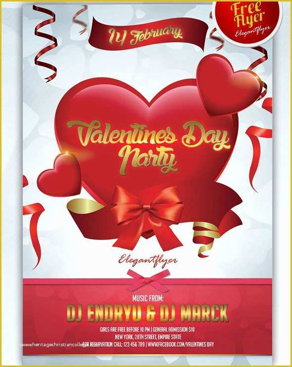 Valentine Flyer Template Free Of 25 Psd Flyers Elements for St Valentine S Day