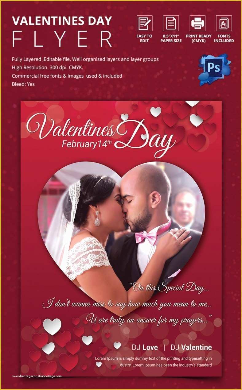 Valentine Flyer Template Free Of 53 Fabulous Psd Valentine Flyer Templates & Designs