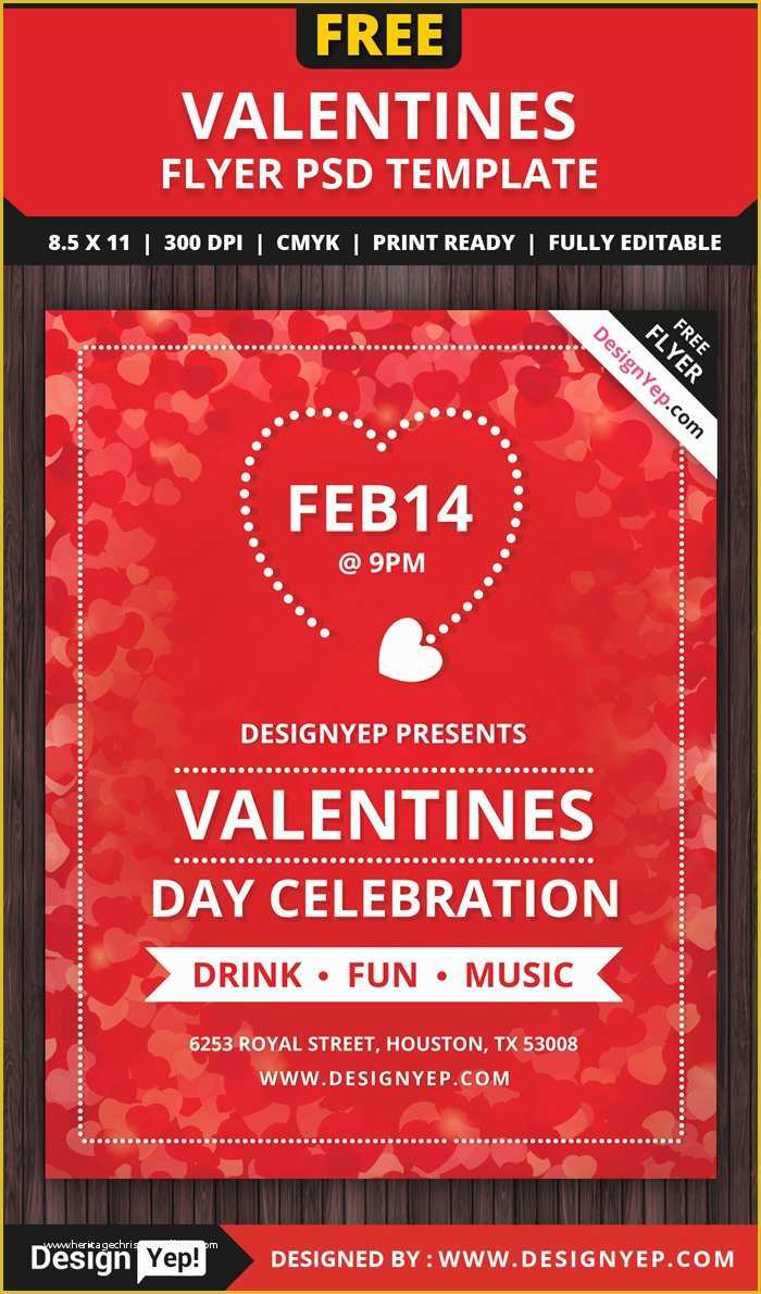Valentine Flyer Template Free Of 55 Free Party & event Flyer Psd Templates Designyep