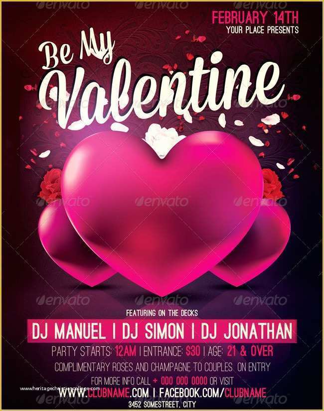 Valentine Flyer Template Free Of 56 Fabulous Psd Valentine Flyer Templates Word