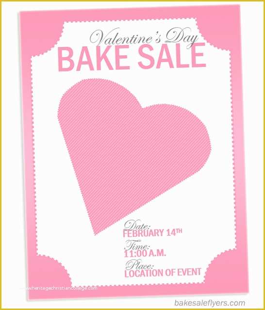 Valentine Flyer Template Free Of Bake Sale Flyers – Free Flyer Designs