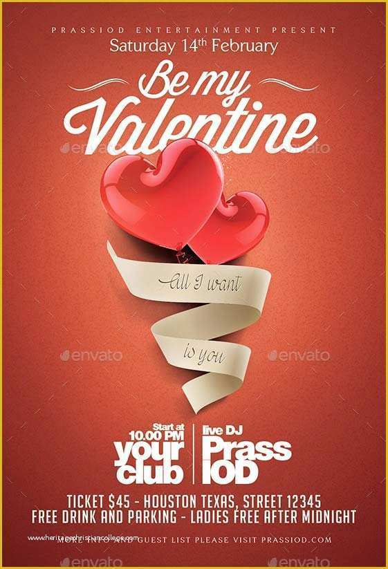 Valentine Flyer Template Free Of Download the My Valentine Flyer Template On Ffflyer