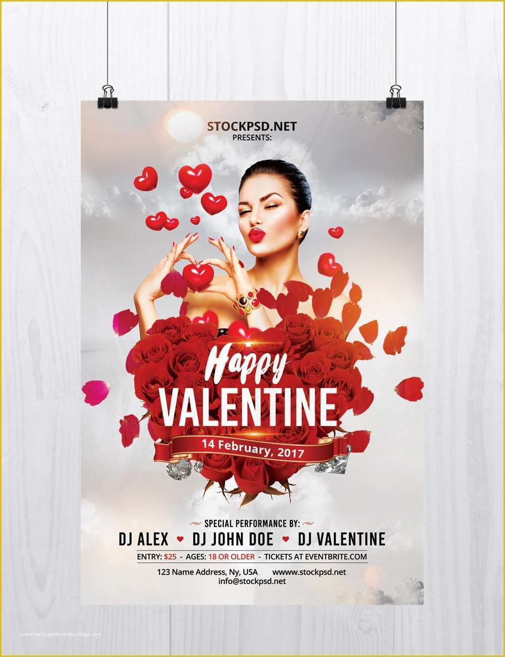 Valentine Flyer Template Free Of Happy Valentine Day Free Psd Flyer Template Free Psd