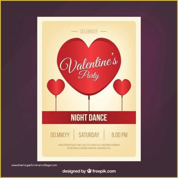 Valentine Flyer Template Free Of Modern Valentine Flyer Template Vector