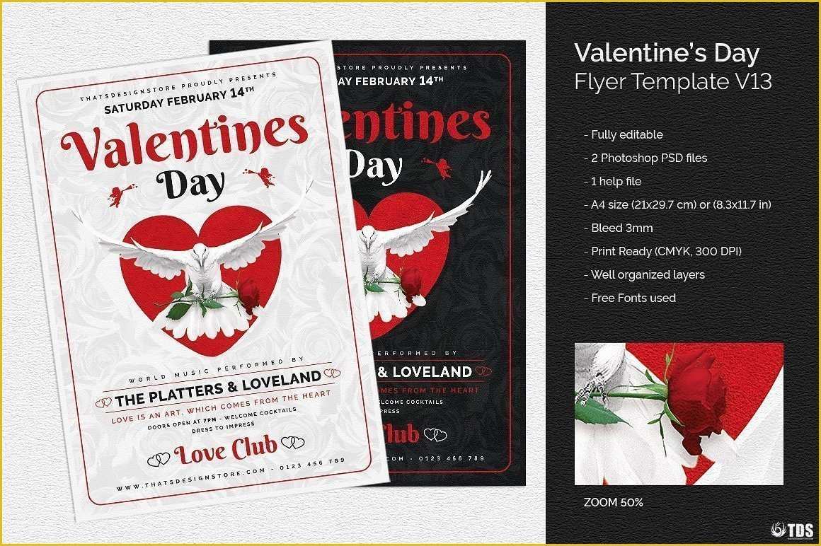 Valentine Flyer Template Free Of Valentine S Day Flyer Template V13