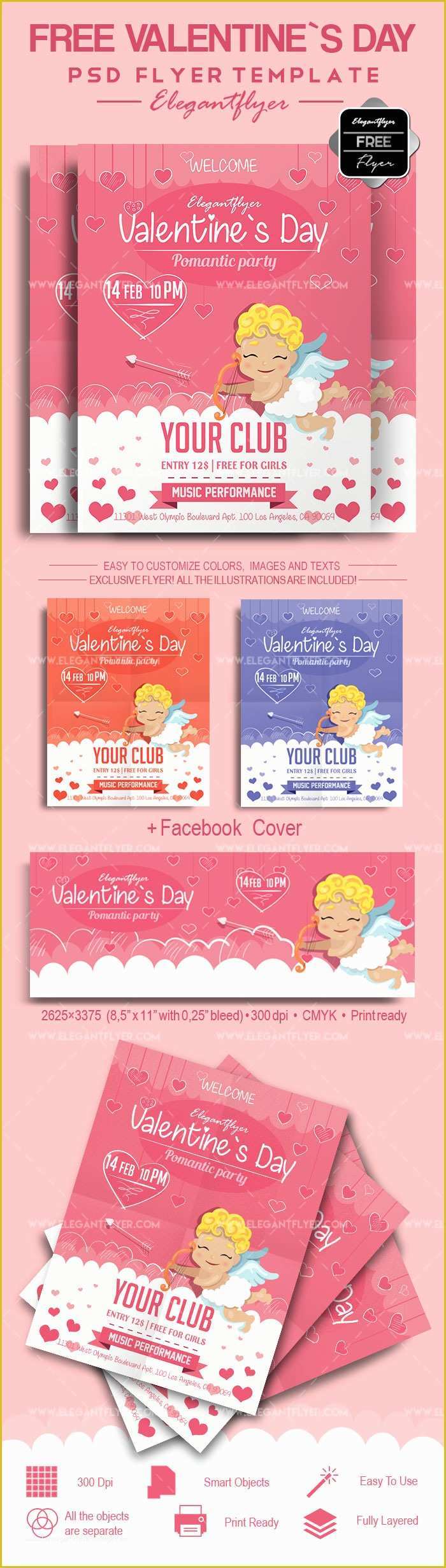 Valentine Flyer Template Free Of Valentine S Day Party – Free Flyer Psd Template – by
