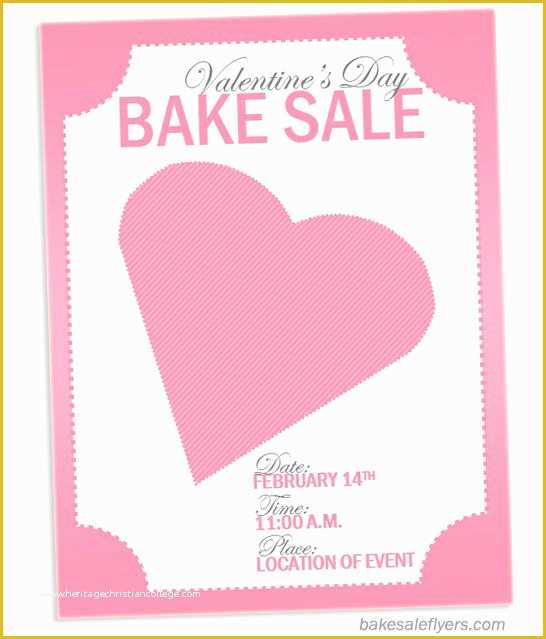 Valentine Flyer Template Free Of Valentine S Flyer for Bake Sale