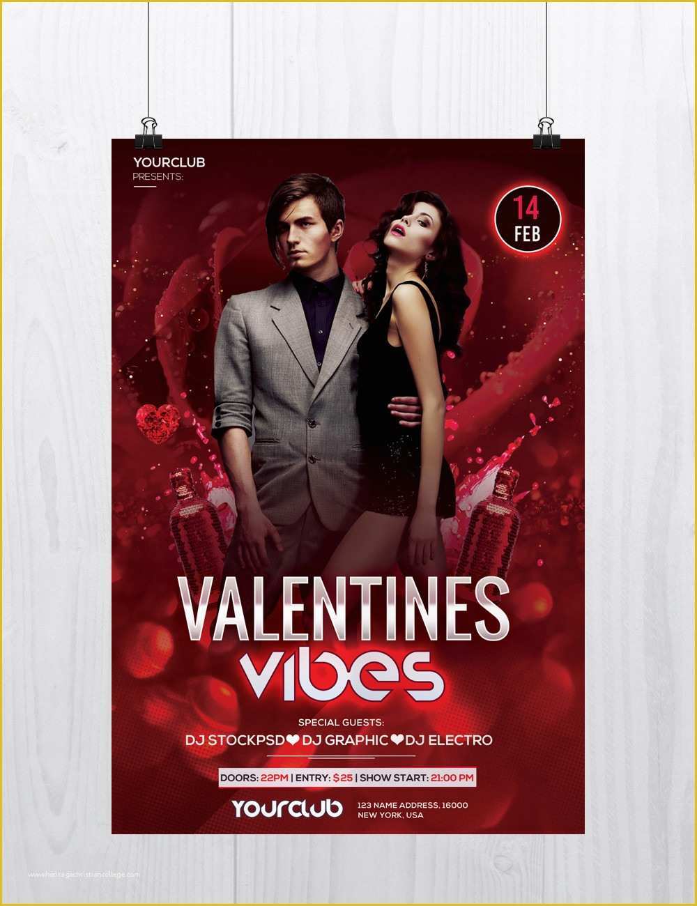 Valentine Flyer Template Free Of Valentine S Vibes Free Psd Flyer Template to Download