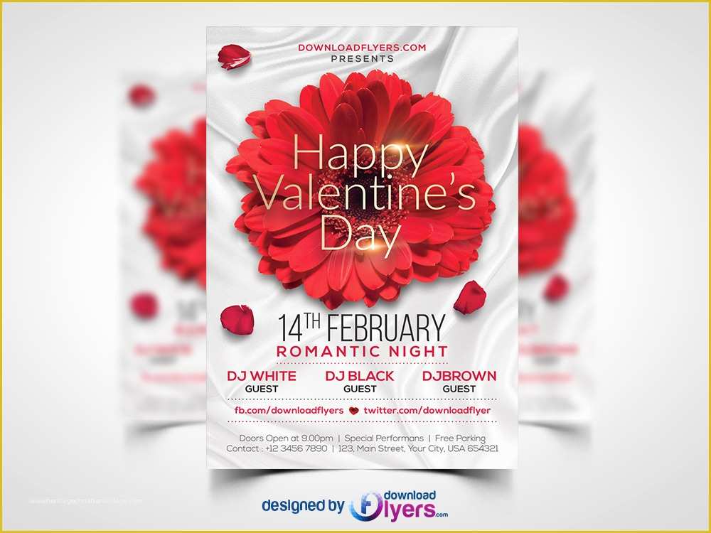 Valentine Flyer Template Free Of Valentines Day Flyer Template Free Psd