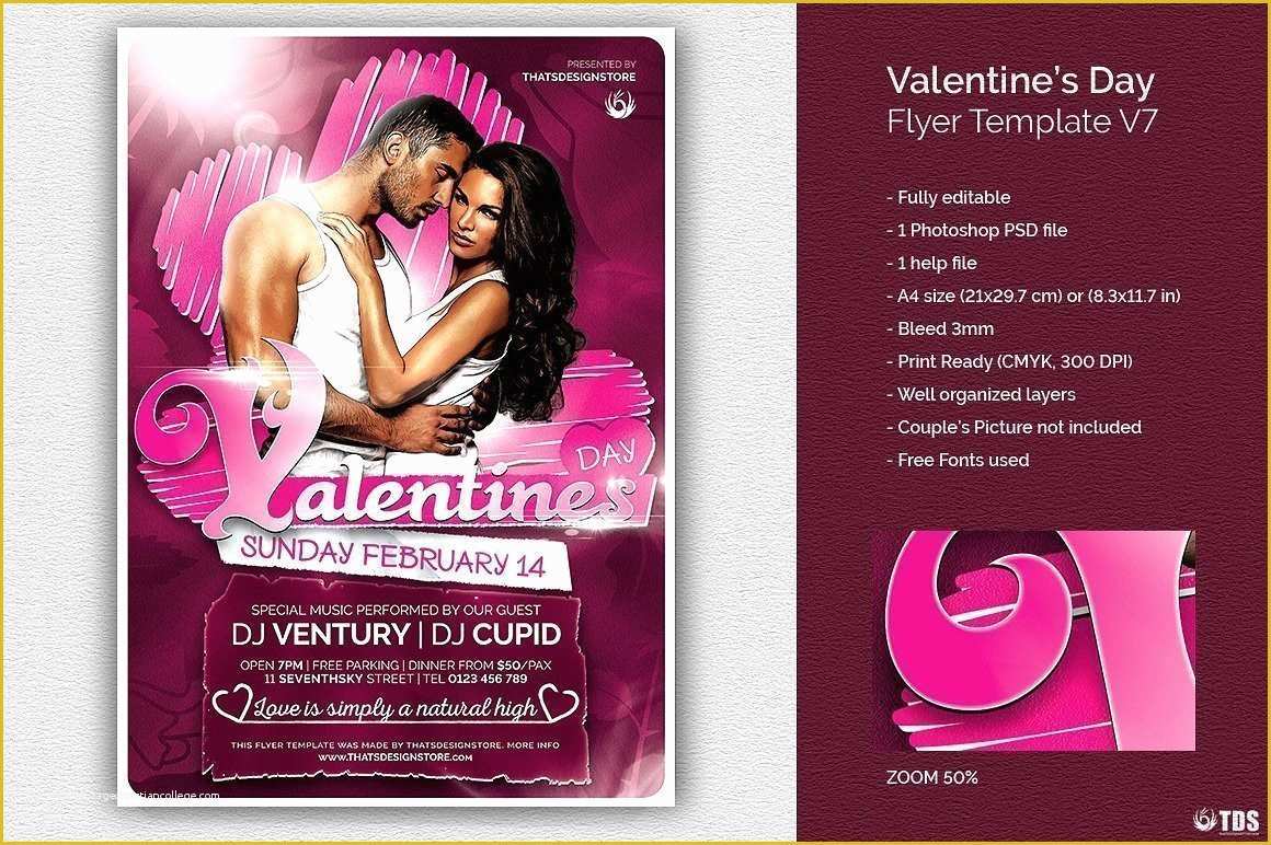 Valentine Flyer Template Free Of Valentines Day Flyer Template Psd Design for Photoshop V7
