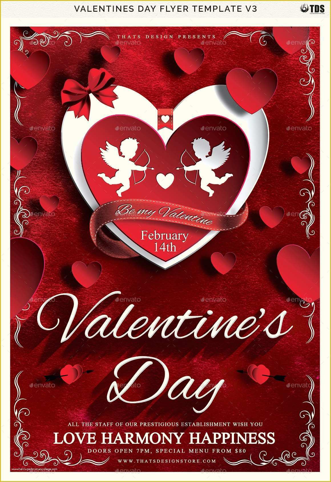 Valentine Flyer Template Free Of Valentines Day Flyer Template V3 by Lou606