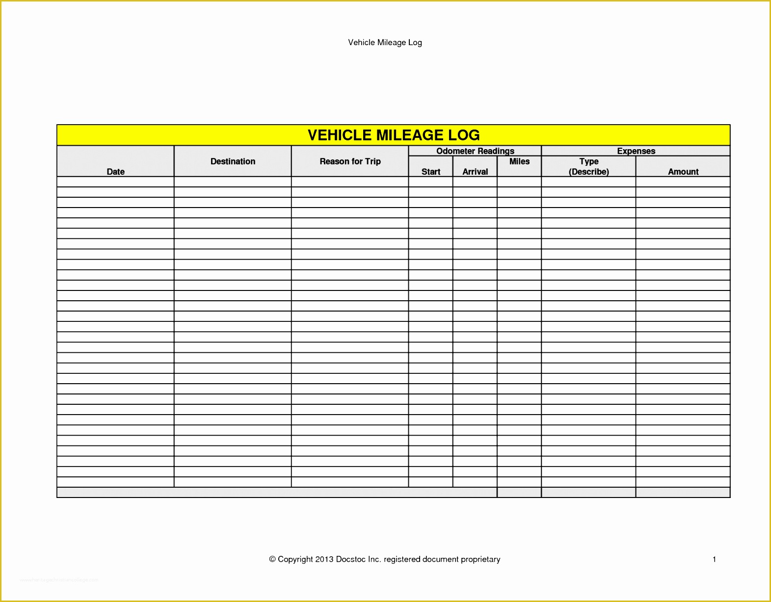 Vehicle Mileage Log Template Free Of 11 Vehicle Mileage Log Example Sampletemplatess