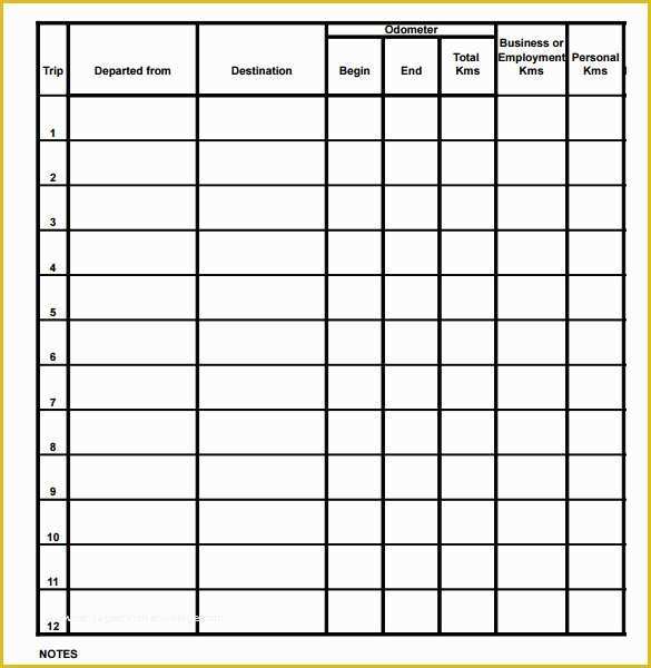 Vehicle Mileage Log Template Free Of 13 Sample Mileage Log Templates to Download