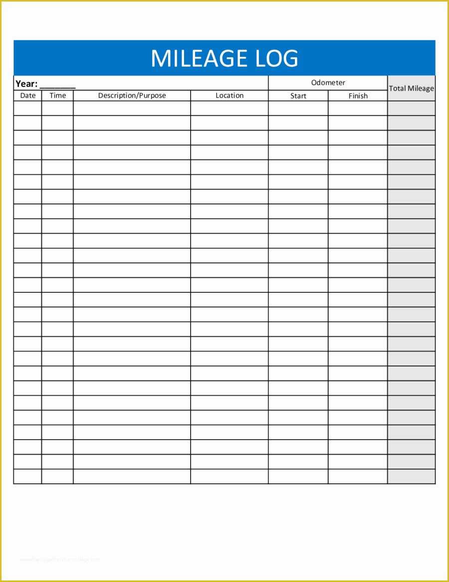 Vehicle Mileage Log Template Free Of 2019 Mileage Log Fillable Printable Pdf & forms