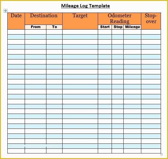 Vehicle Mileage Log Template Free Of 30 Printable Mileage Log Templates Free Template Lab