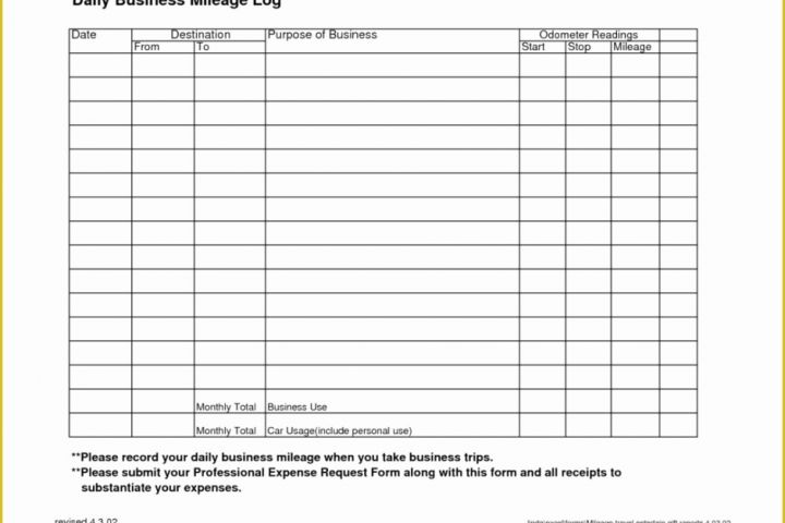 Vehicle Mileage Log Template Free Of 7 Vehicle Mileage Log Templates Word Excel Pdf formats