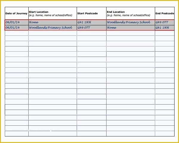 Vehicle Mileage Log Template Free Of 7 Vehicle Mileage Log Templates Word Excel Pdf formats