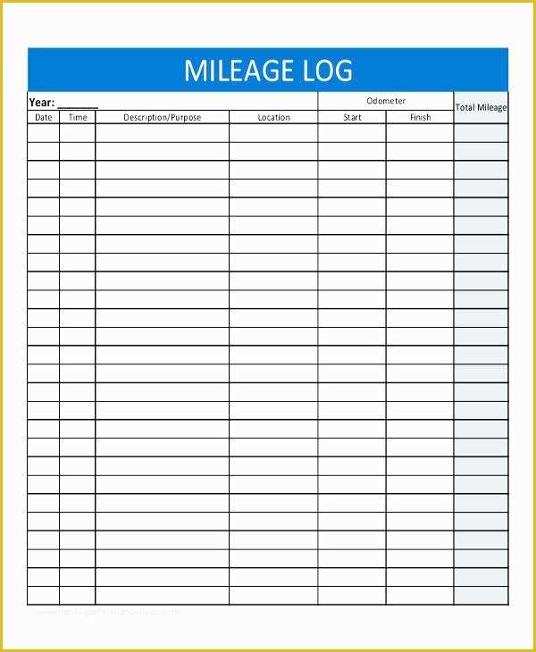 Vehicle Mileage Log Template Free Of Free Vehicle Car Mileage Log form How to Make A Example