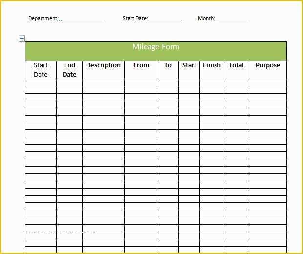 Vehicle Mileage Log Template Free Of Vehicle Mileage Log Template 8 Free Printable Excel