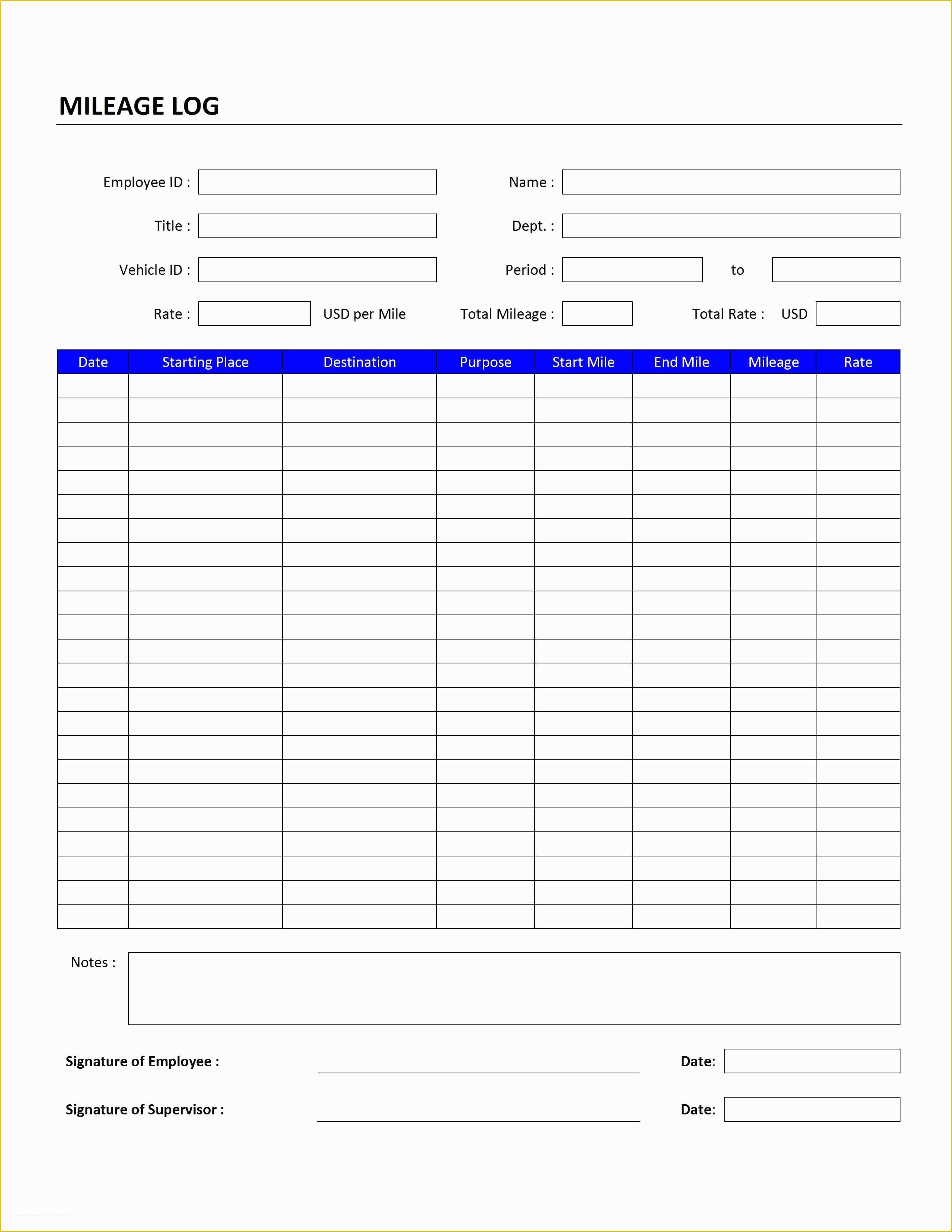 Vehicle Mileage Log Template Free Of Vehicle Mileage Log Template Search Results