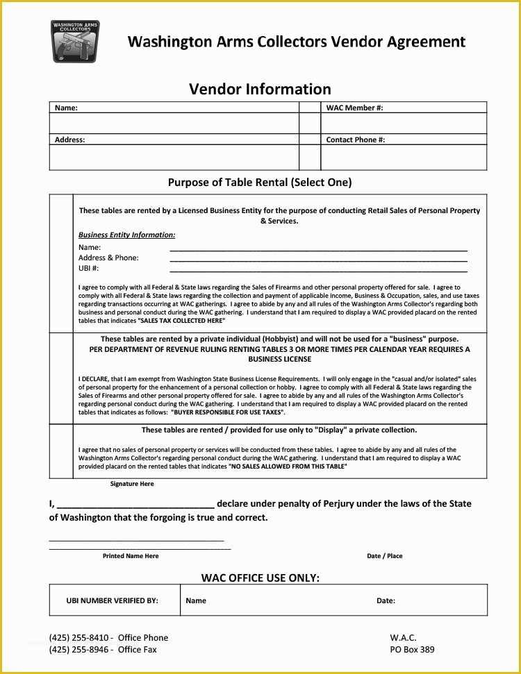 Vendor Agreement Template Free Of Vendor Agreement form