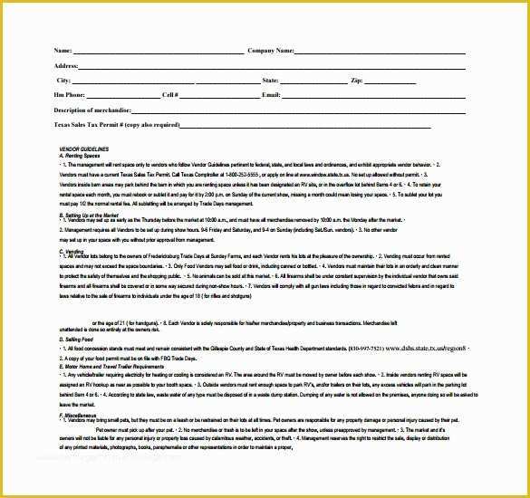 Vendor Agreement Template Free Of Vendor Rental Agreement Template software Free Download
