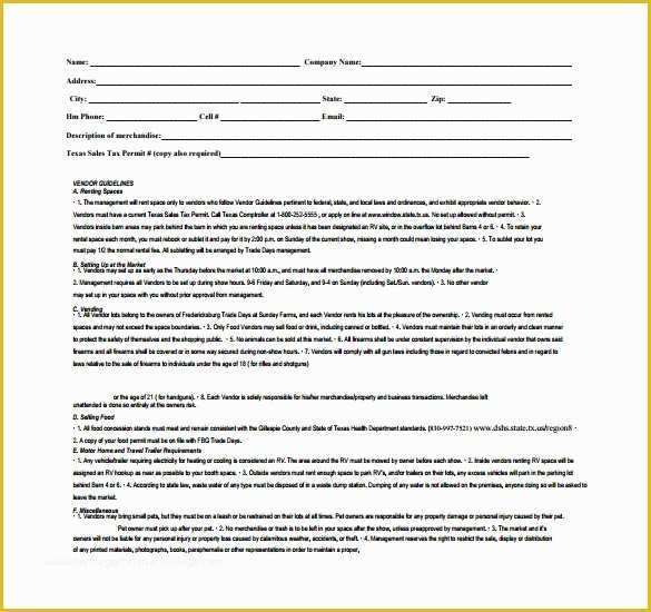 Vendor Agreement Template Free Of Vendor Rental Agreement Template software Free Download