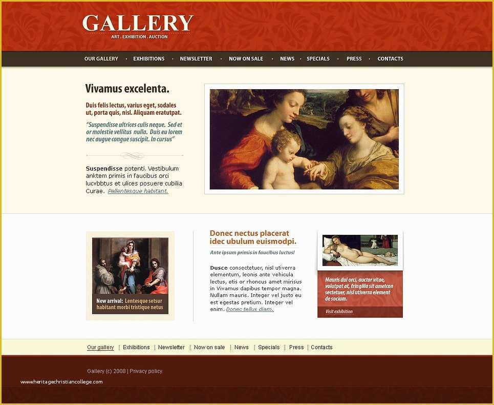 Video Gallery Website Template Free Download Of Art Gallery Website Template Web Design Templates