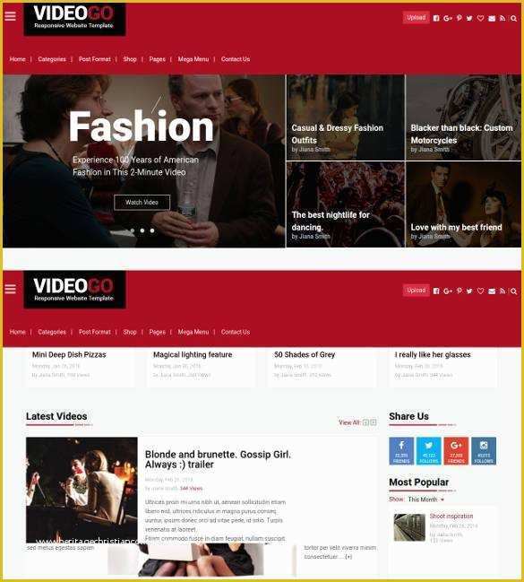 Video HTML Template Free Of 31 Responsive Video Website themes &amp; Templates