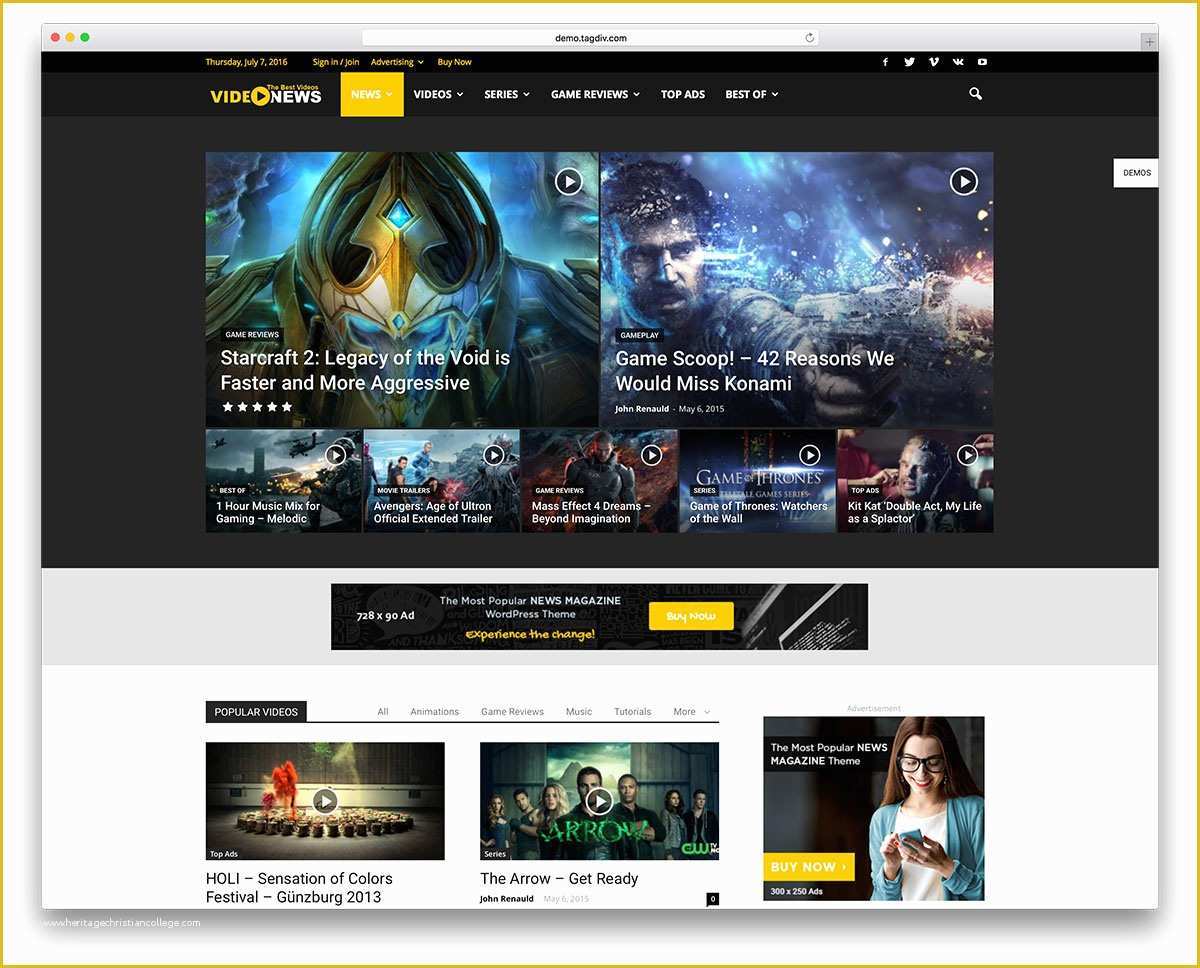 Video HTML Template Free Of Best Wordpress Video themes for Embedded and Self Hosted