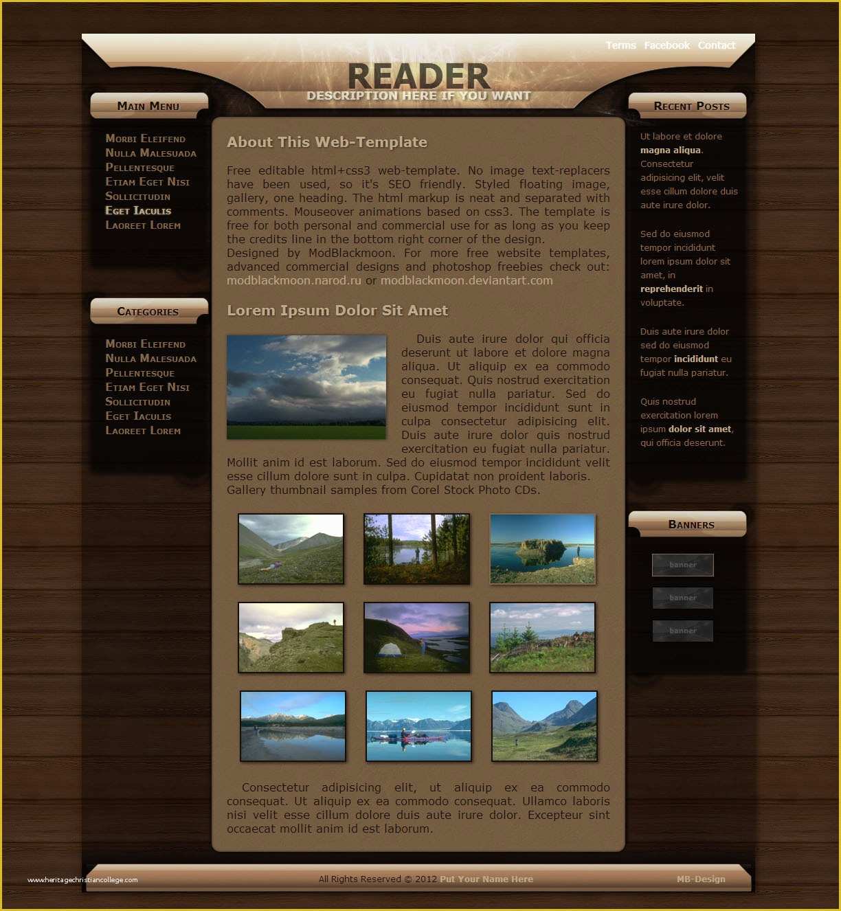 Video HTML Template Free Of Modblackmoon