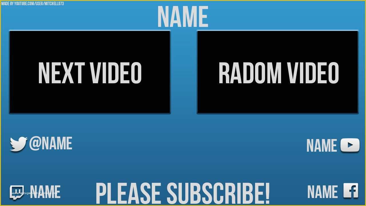 Video Template Maker Free Of Free End Card Template Shop Made by Pixelpunk