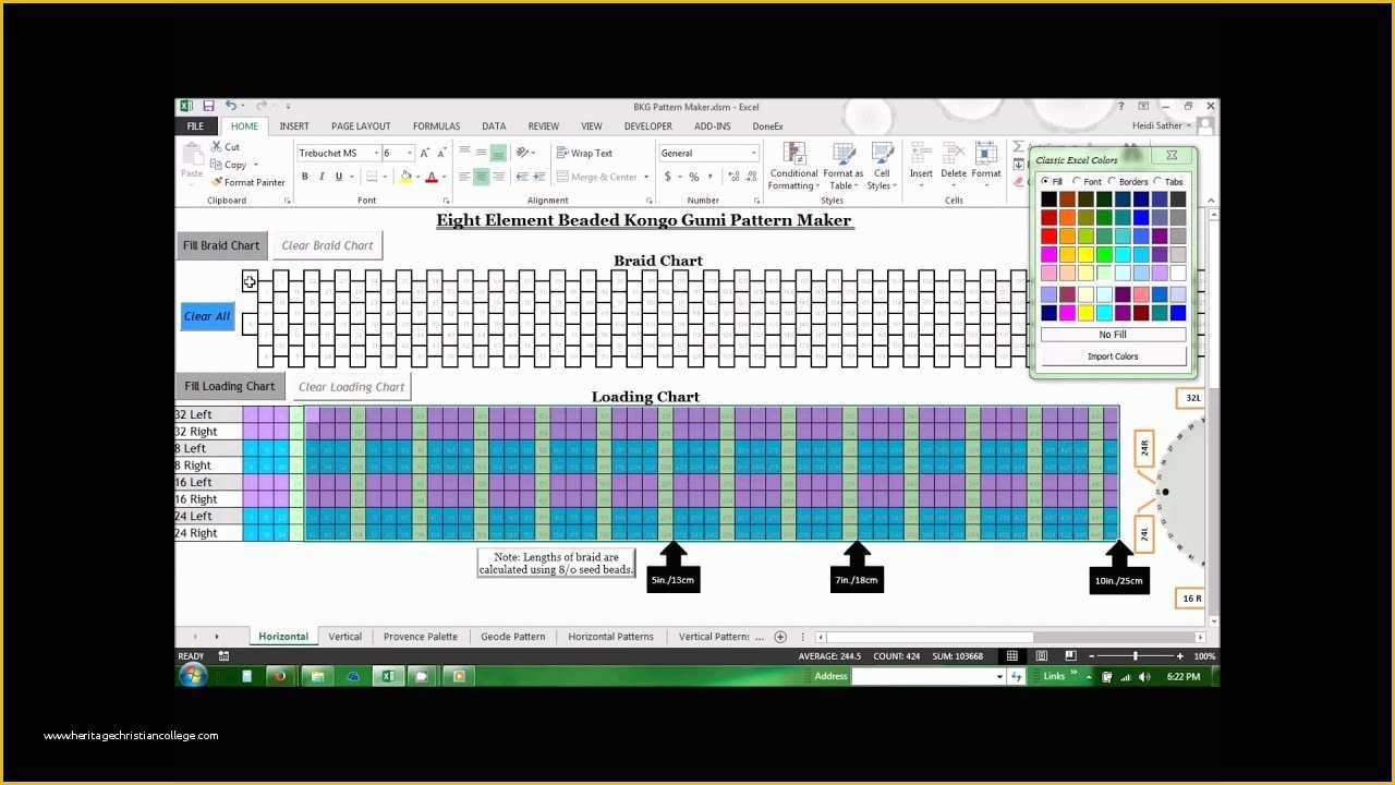 Video Template Maker Free Of Kumihimo Map Bead Placement with the Bkg Pattern Maker