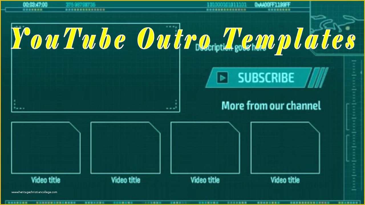 Video Template Maker Free Of Outro Template Best Outro Maker